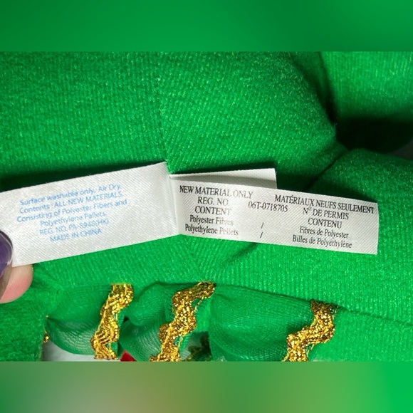 Cabbage Patch Kids CPK Christmas Tree Star Stuffed Animal Plush Green Red Gold - Picture 10 of 11